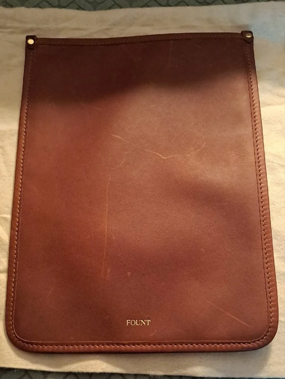 FOUNT Brown Leather Tablet Sleeve